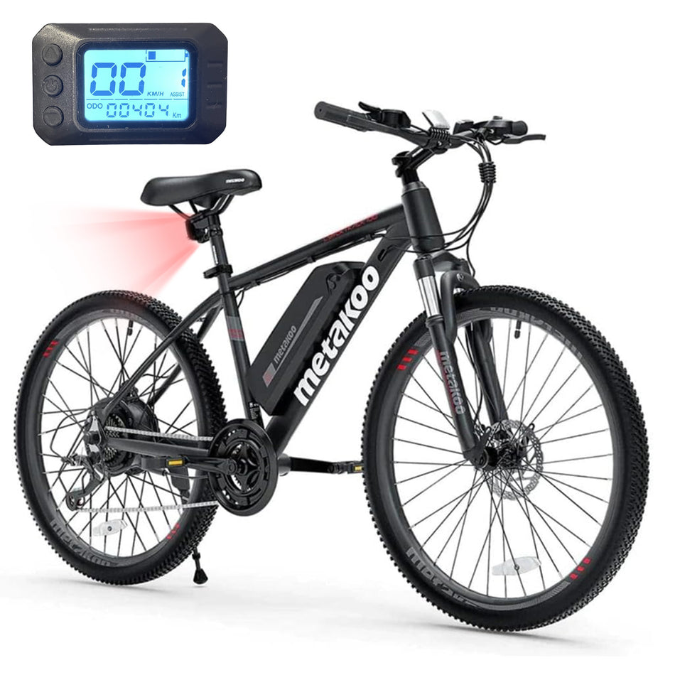 Cybertrack 100 Electric Bike for Adults | 26" Ebike with BAFANG Motor, 32km Speed Mountain Bike, Range up to 91km, 10.4AH Removable Battery | LCD Display, Suspension Fork & Shimano 7 Speed Gears