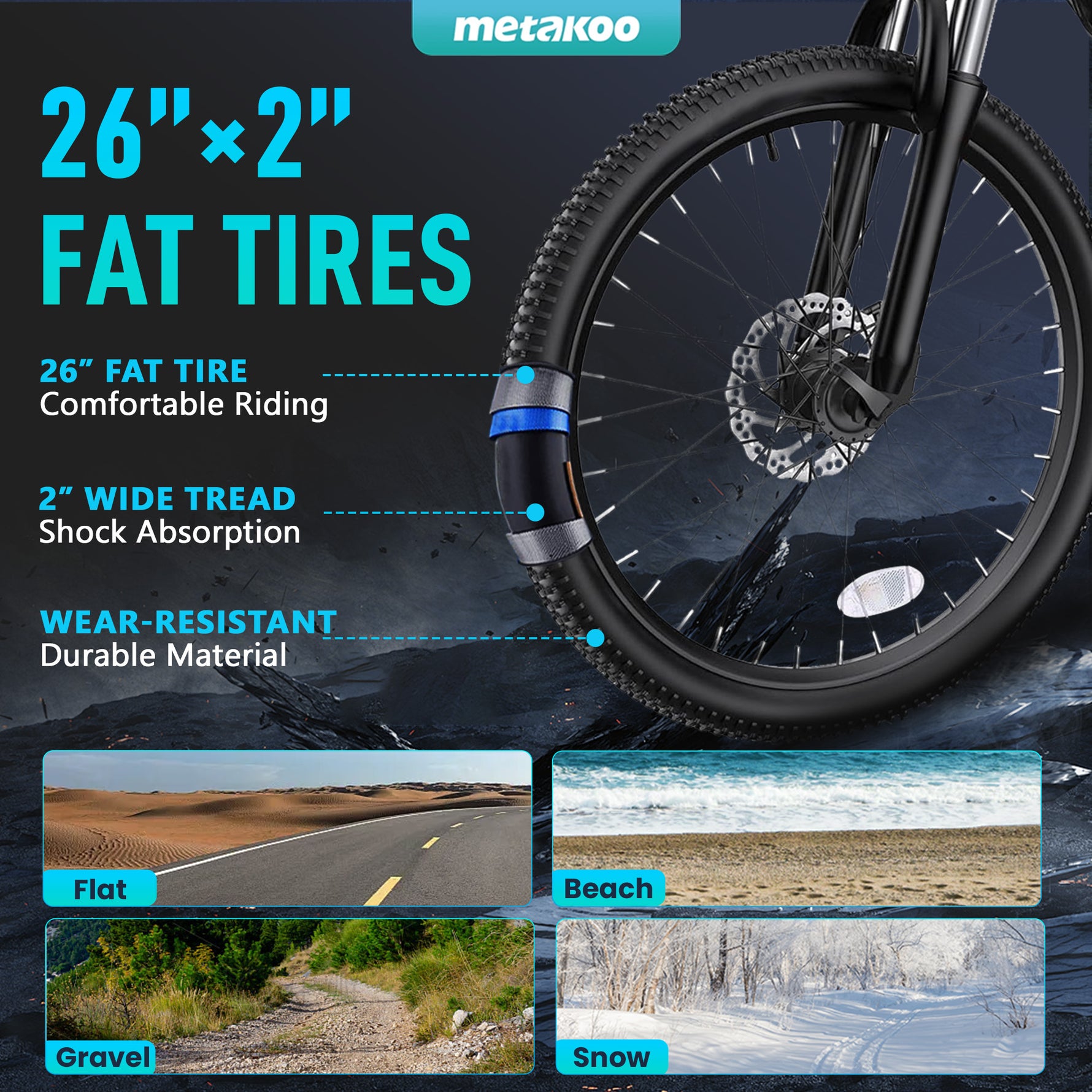 Re-certified METAKOO Cybertrack 100 Electric Mountain Bike - 26” Tires