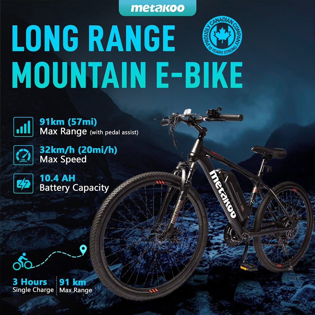 Re-certified METAKOO Cybertrack 100 Electric Mountain Bike - 26” Tires