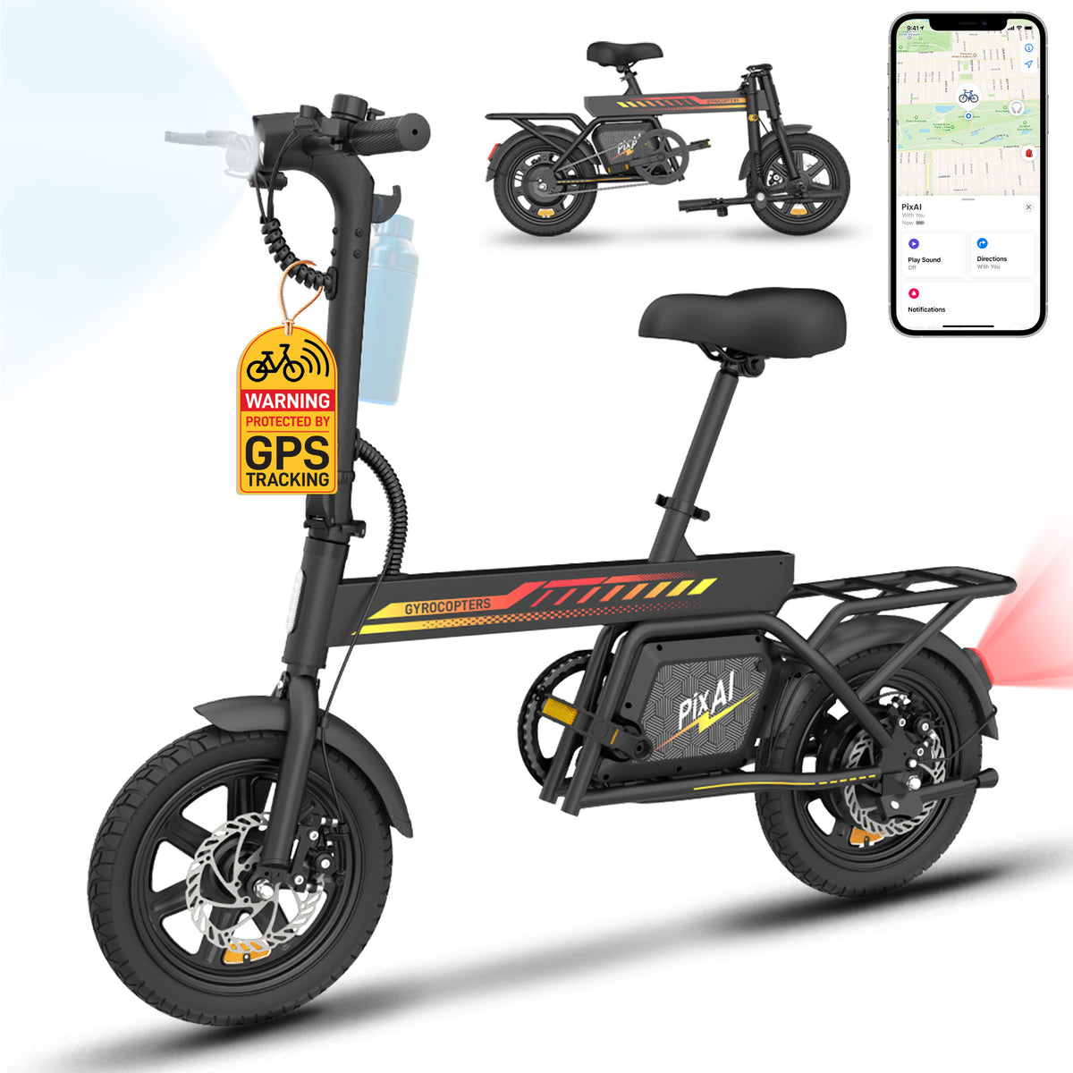 Anti Theft E Tracker Bike Gyrocopters PixAI E-Bike UL2849 Safe