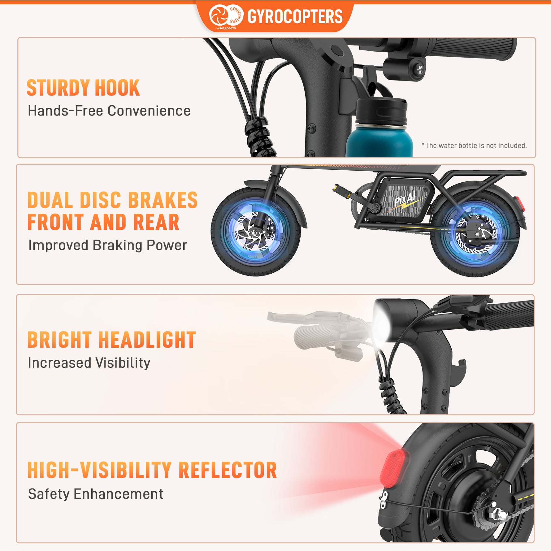 Gyrocopters PixAI Electric Bike - All Terrain Riding
