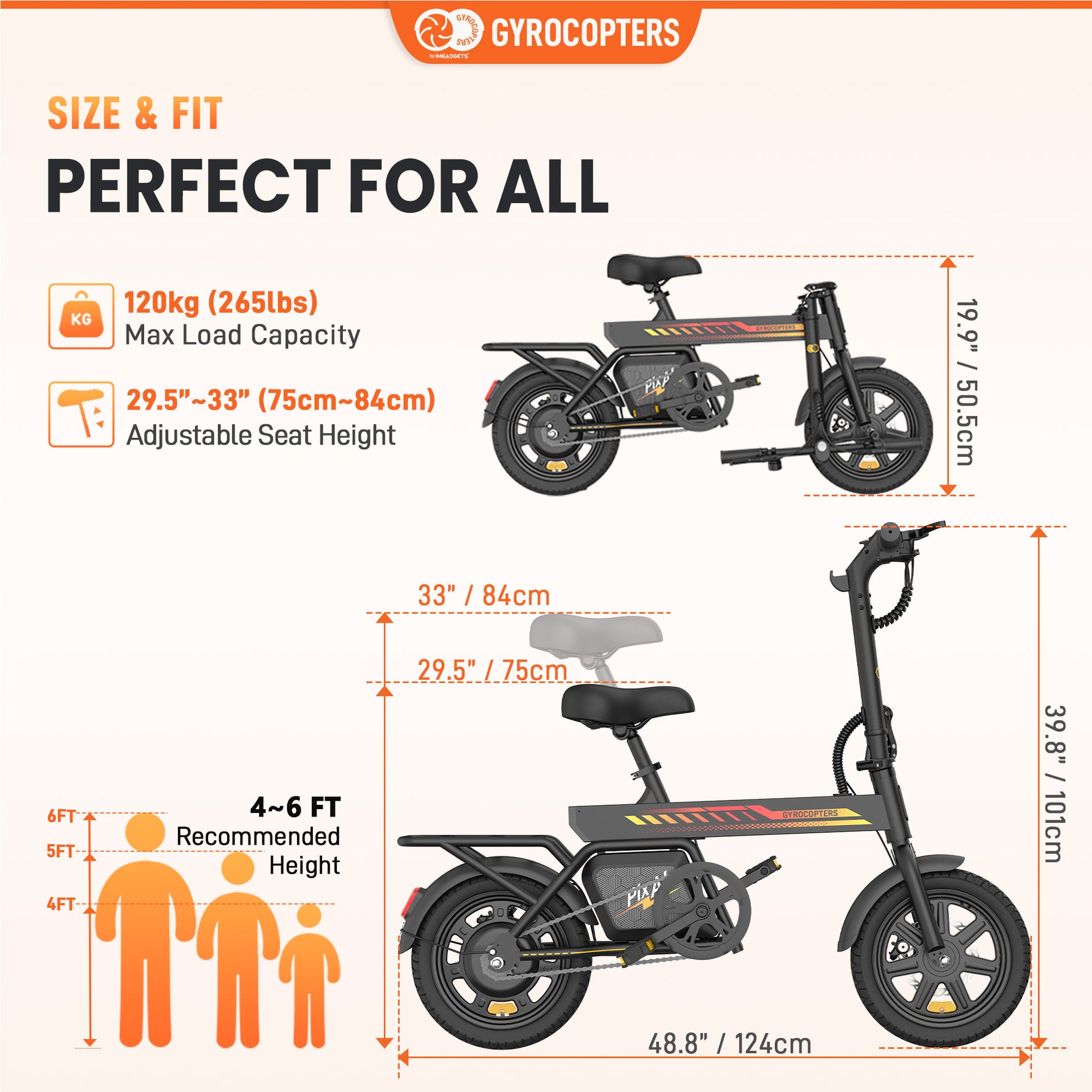 Gyrocopters PixAI Electric Bike - All Terrain Riding