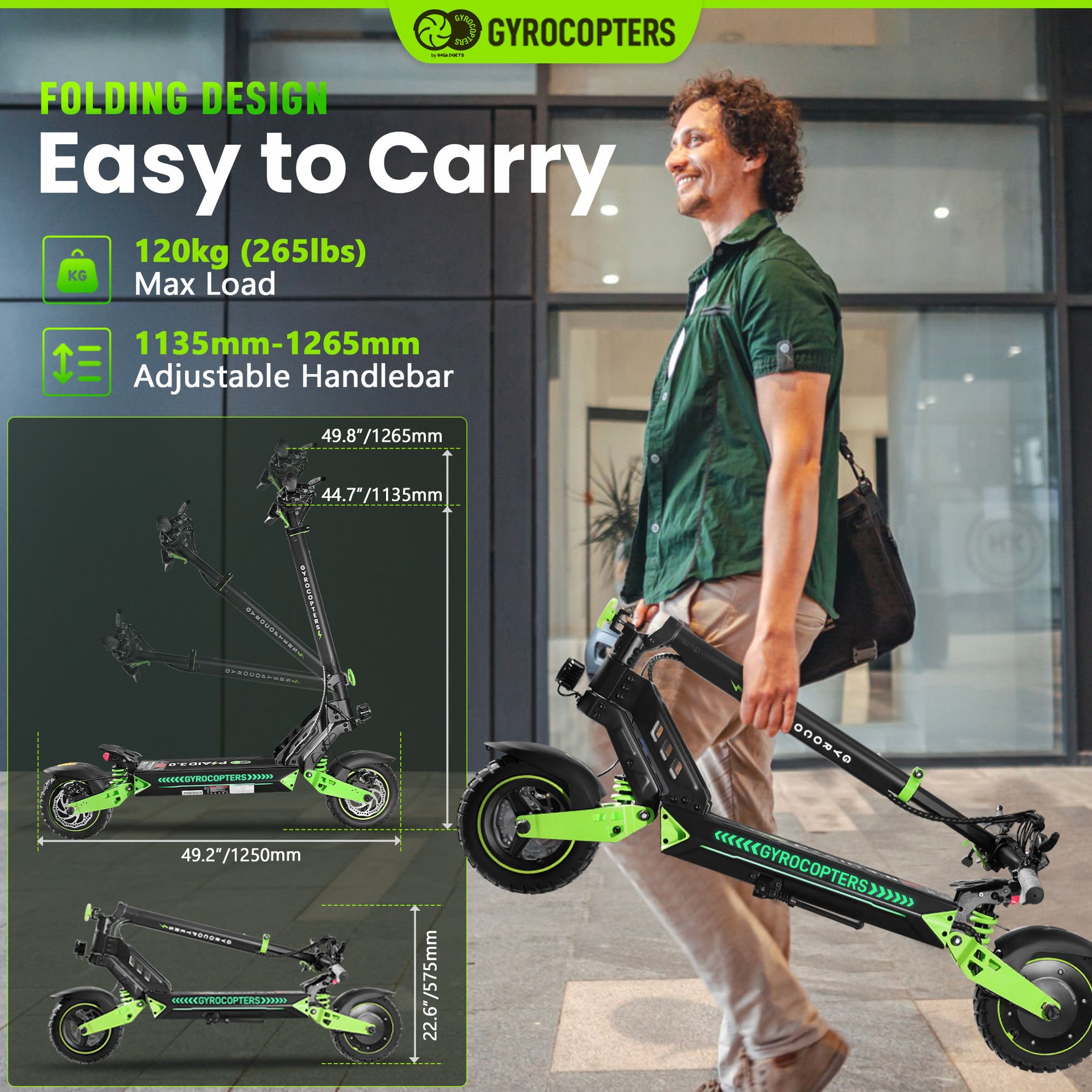 Gyrocopters Plaid 3.0 Electric Scooter - 45km/h Range