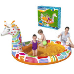 Piscine gonflable H2OGO! Groovy Giraffe pour enfants | Piscine gonflable pour bébés avec jet d'eau | Piscine pour jardin et cour | 2,65 m x 1,55 m x 1,25 m