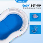 Piscine gonflable Ocean 8 pour enfants | Pataugeoire pour tout-petits | Piscine extérieure hors sol pour l'été | Piscine de jardin et de cour | 1,74 m x 1,07 m x 0,46 m (L x l x H)