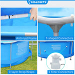 Piscine hors-sol familiale Avenli Deep avec structure métallique | Piscine d'été pour enfants et adultes | Piscine de jardin | 3,6 m x 0,76 m