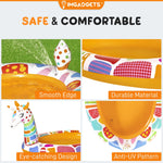 Piscine gonflable H2OGO! Groovy Giraffe pour enfants | Piscine gonflable pour bébés avec jet d'eau | Piscine pour jardin et cour | 2,65 m x 1,55 m x 1,25 m