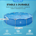 Piscine hors-sol familiale Avenli Deep avec structure métallique | Piscine d'été pour enfants et adultes | Piscine de jardin | 3,6 m x 0,76 m