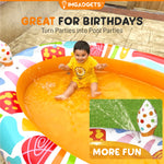 Piscine gonflable H2OGO! Groovy Giraffe pour enfants | Piscine gonflable pour bébés avec jet d'eau | Piscine pour jardin et cour | 2,65 m x 1,55 m x 1,25 m