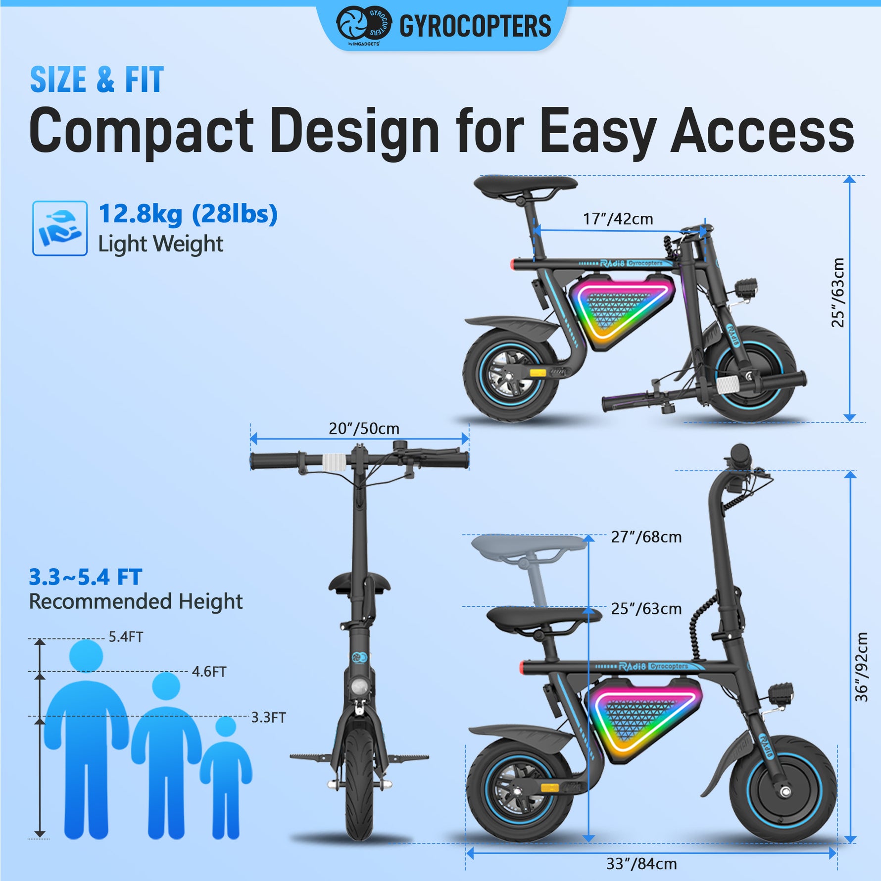 Gyrocopters Radi8 Electric Bike - Anti-Theft GPS Tracker