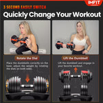 IMFIT Adjustable Dumbbell Set (5-52.5 lbs)