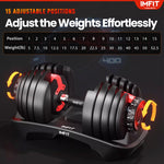 IMFIT Adjustable Dumbbell Set (5-52.5 lbs)