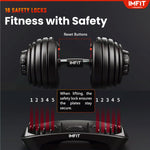 IMFIT Adjustable Dumbbell Set (5-52.5 lbs)
