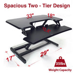 IMHOME Adaptzone A Pro Plus Desk Riser - 33" Sit-Stand Converter