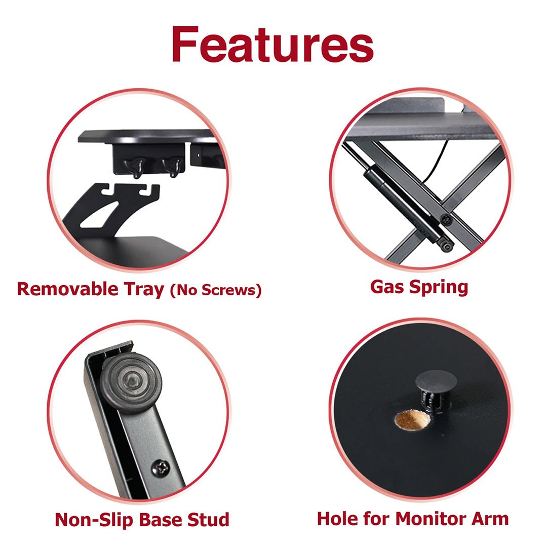 IMHOME Adaptzone A Pro Plus Desk Riser - 33" Sit-Stand Converter