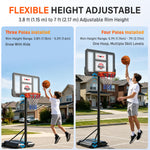 IMFIT Basketball Hoop - 3.8 to 7 ft Adjustable Height for Kids
