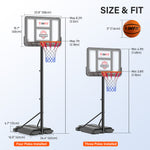 IMFIT Basketball Hoop - 3.8 to 7 ft Adjustable Height for Kids