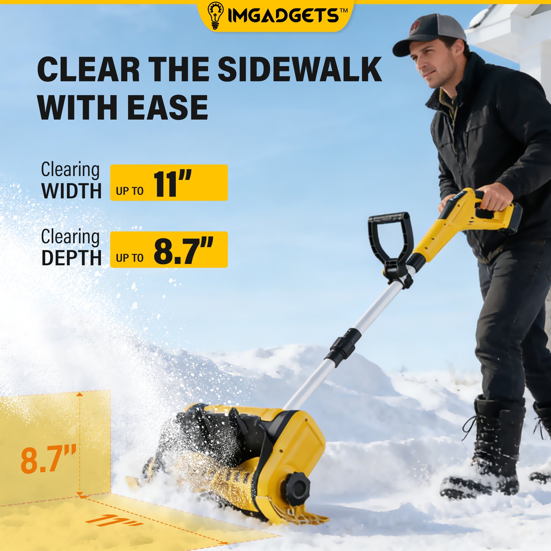 IMGadgets Cordless Electric Snow Shovel