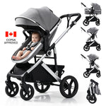 IMLoved BabyGo 4-in-1 Convertible Stroller – All-Terrain Baby Travel Stroller