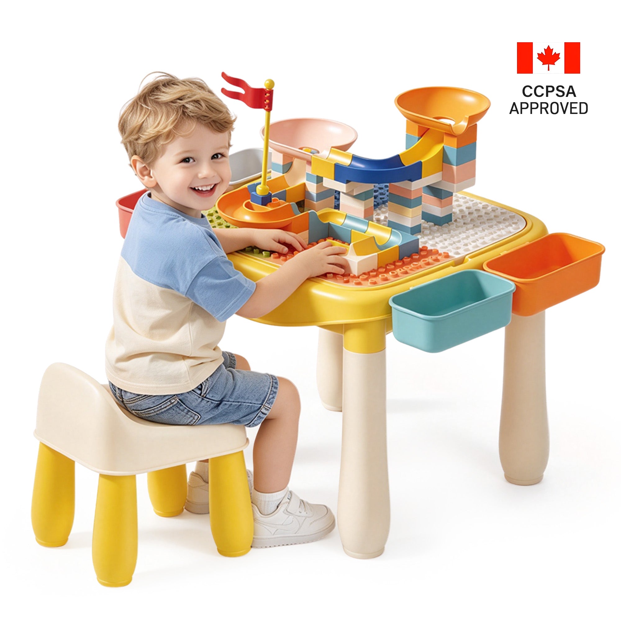 IMLoved Kids Table and Chair Set - Multi-Activity Toddler Play Table