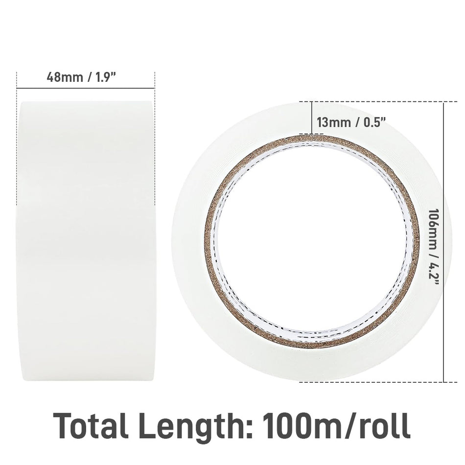 IMGadgets Clear Packaging Tape | 48mm x 100m Heavy-Duty Roll | Strong Adhesive with Propanoic Acid Glue | 45 Micron Thick | Moisture-Resistant & High Tensile Strength | Ideal for Sealing Boxes, Parcels & Multi-Surface Packing