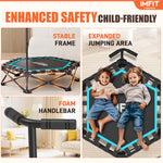 Trampoline de fitness pliable IMFIT 107 cm (42 po) | Capacité de charge : 150 kg (331 lb) | Rebond ultra-silencieux | Guidon réglable sur 3 niveaux | Conception pliable compacte | Exercice cardio complet à faible impact | Montage facile 