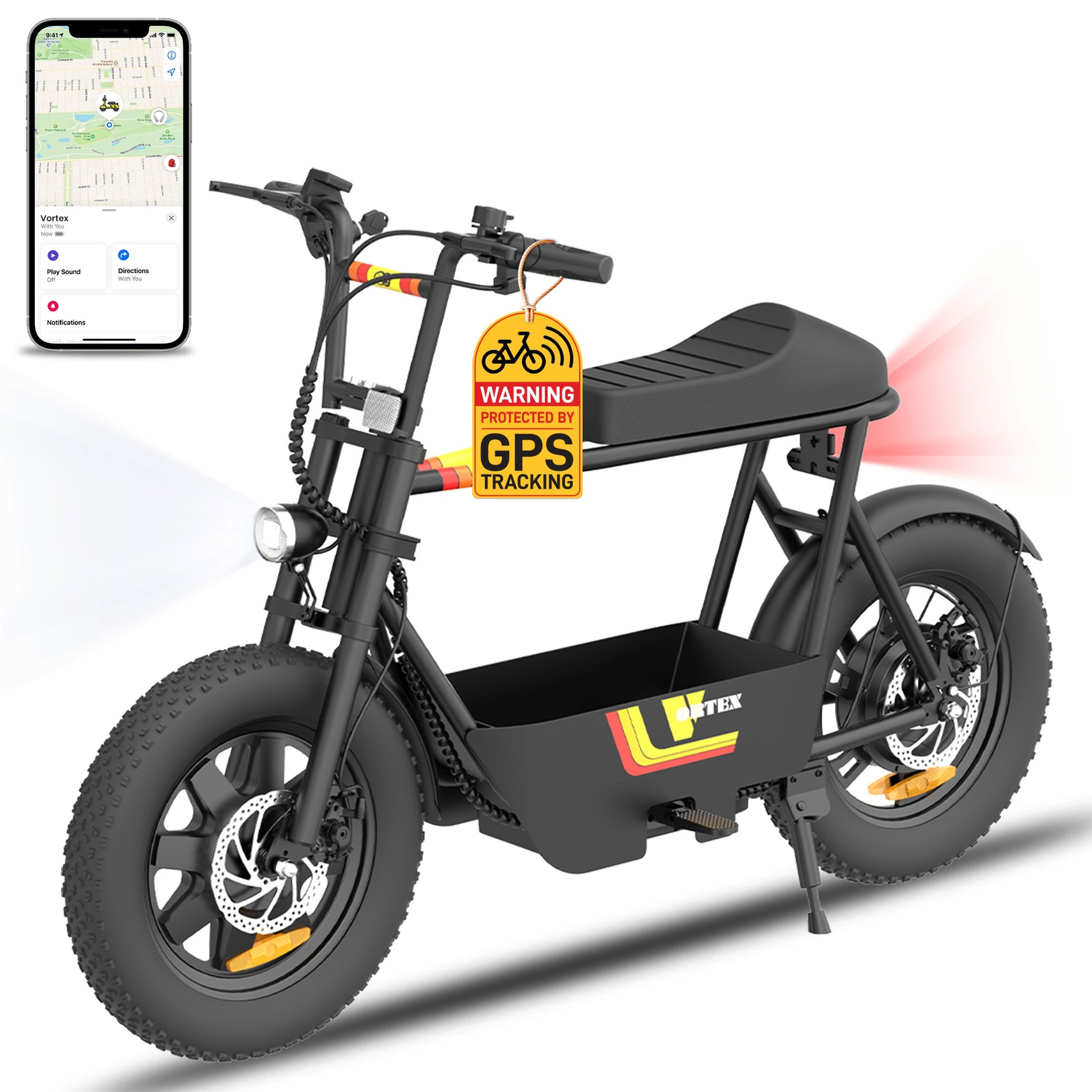 Gyrocopters Vortex Electric Bike - UL 2272 Safe with Storage