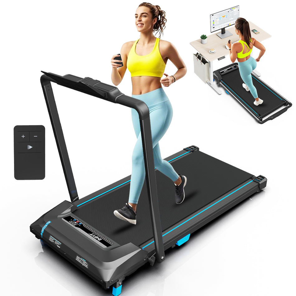 (Pre-order) IMFIT Walking Pad Pro Treadmill | Compact Foldable Design | Quiet Operation | Manual Incline | Handrail for Extra Support | Tablet Mount | Remote Control | Space-Saving | 265 lbs Capacity | Home & Office Use