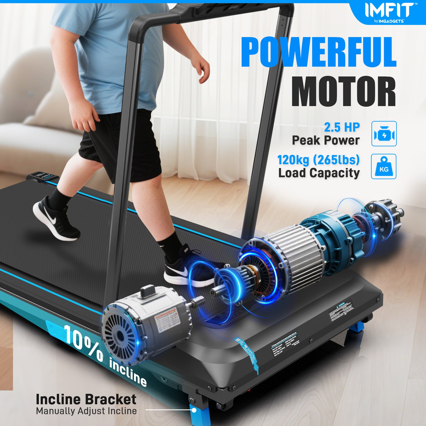 IMFIT Walking Pad Pro Treadmill - 10km Range