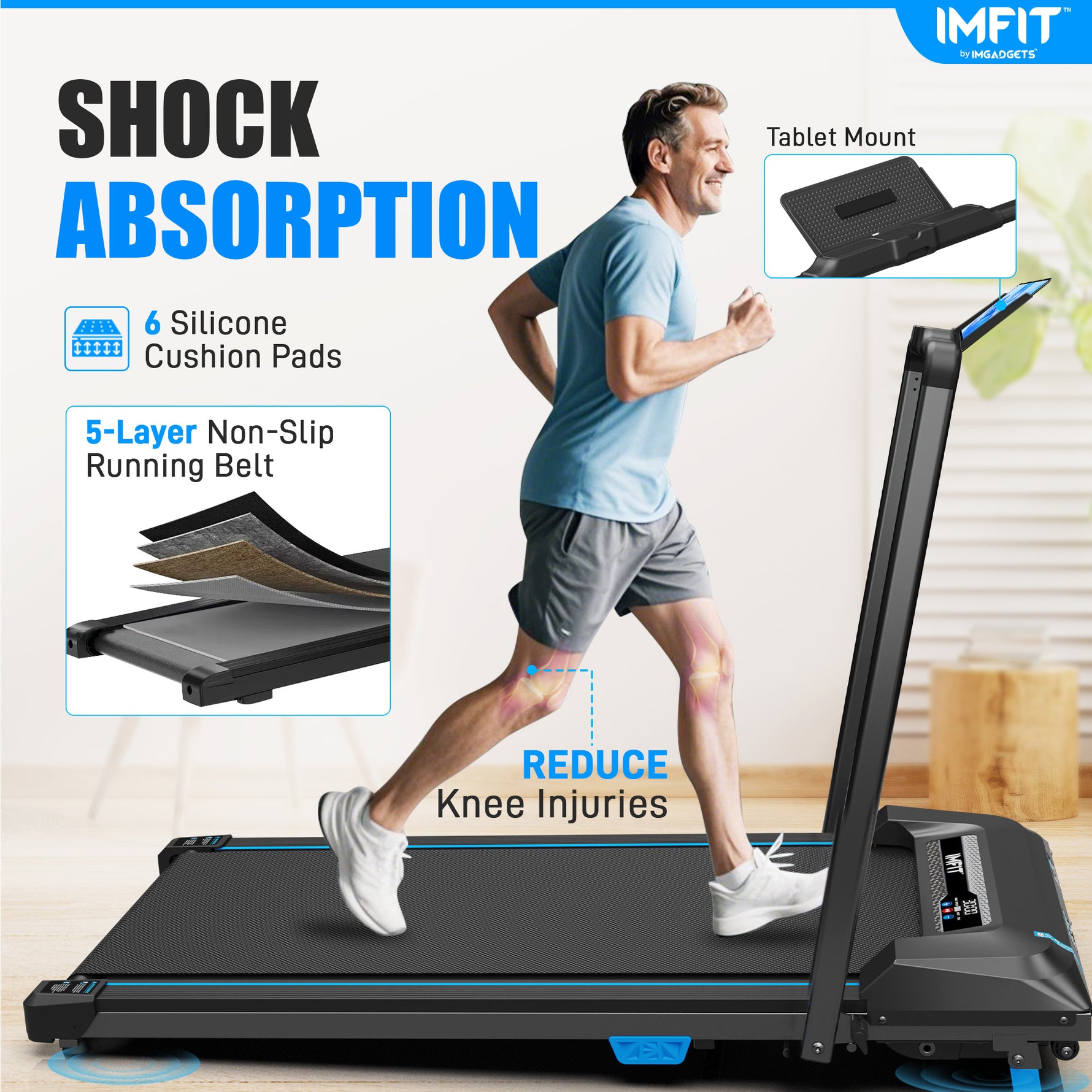 IMFIT Walking Pad Pro Treadmill - 10km Range