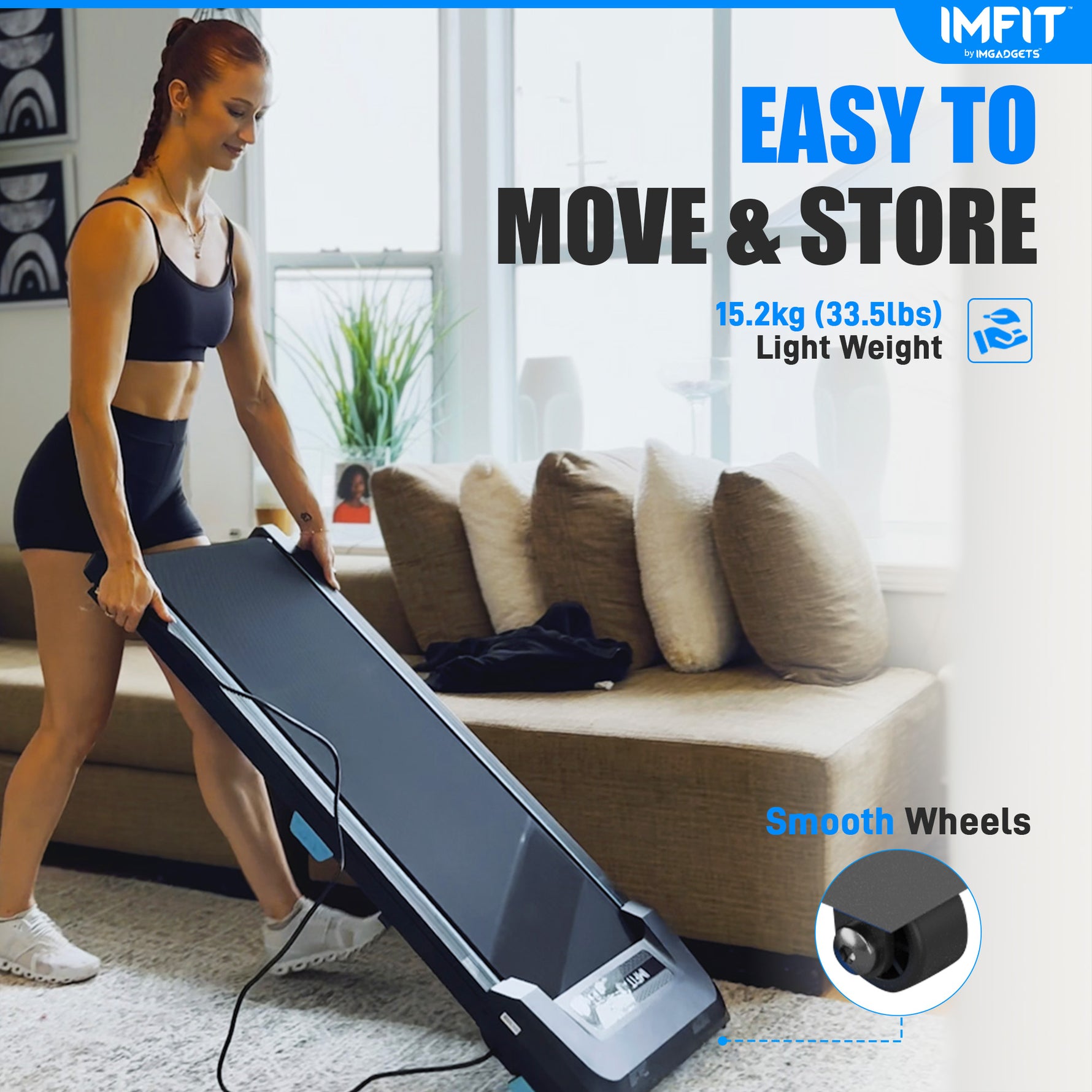 IMFIT Walking Pad Lite Treadmill - 10% Incline Bracket