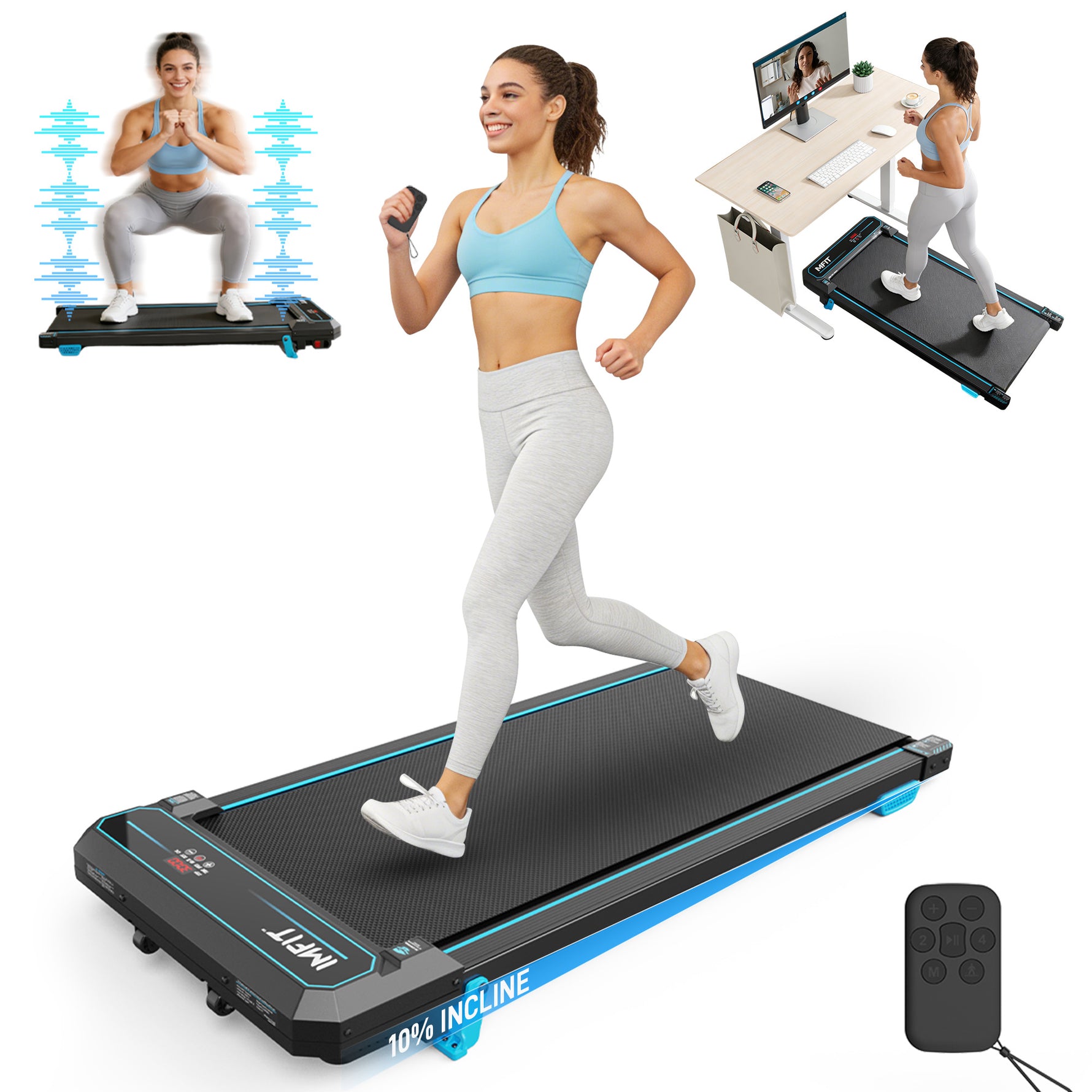 IMFIT Walking Pad Max -  Treadmill with Built-in Vibration and Inclination Modes