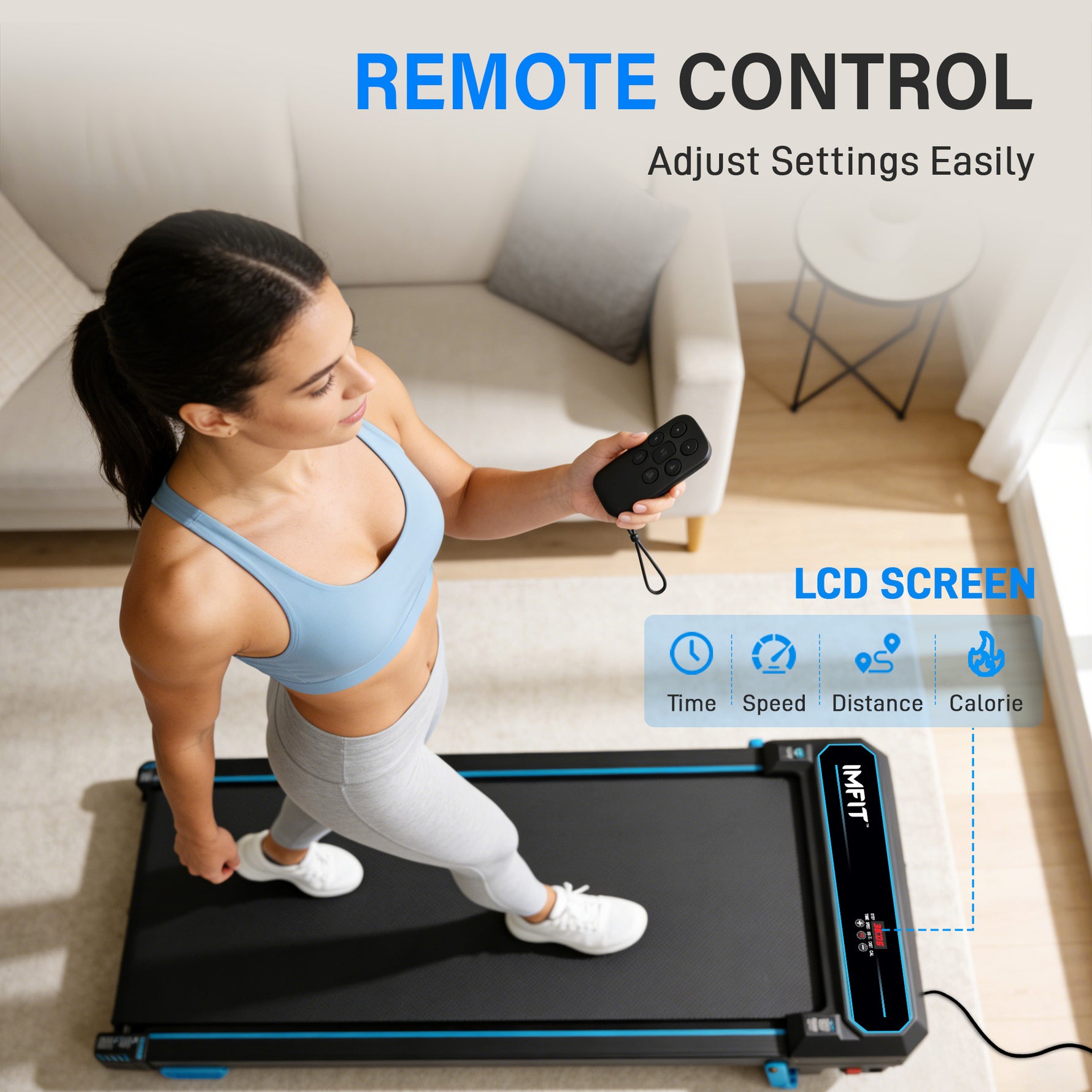 IMFIT Walking Pad Max -  Treadmill with Built-in Vibration and Inclination Modes