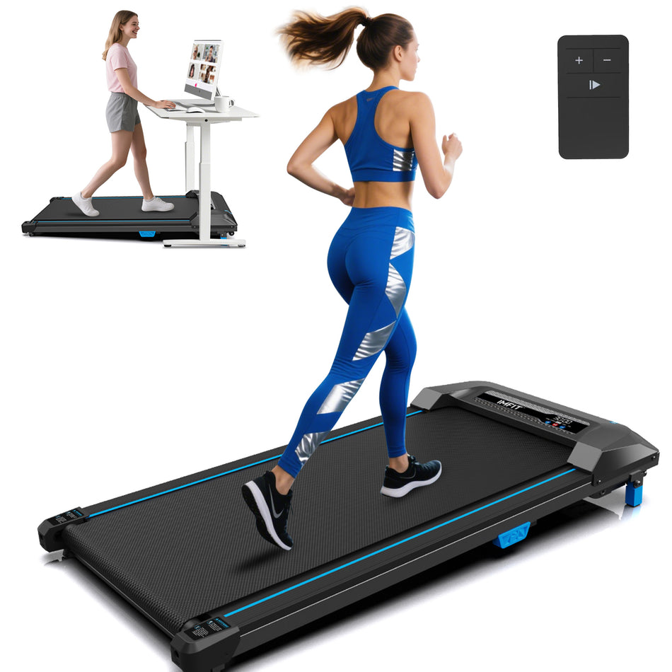 IMFIT Walking Pad Lite Treadmill | Compact & Space-Saving Design | Quiet 2.5HP Motor | Manual Incline Boost | Real-Time Fitness Tracking | User-Friendly Remote | Supports Up to 265 lbs | Perfect for Home & Office Use
