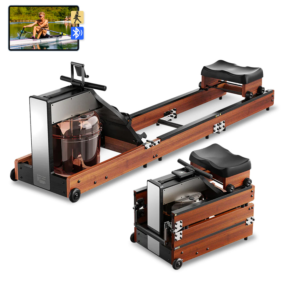 Kingsmith Foldable Water Rower | Water Rowing Machine I Compact Water Rower I Compact Rowing Machine