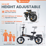 Re-Certified Gyrocopters Whiz Foldable Electric Bike - 67 km Range
