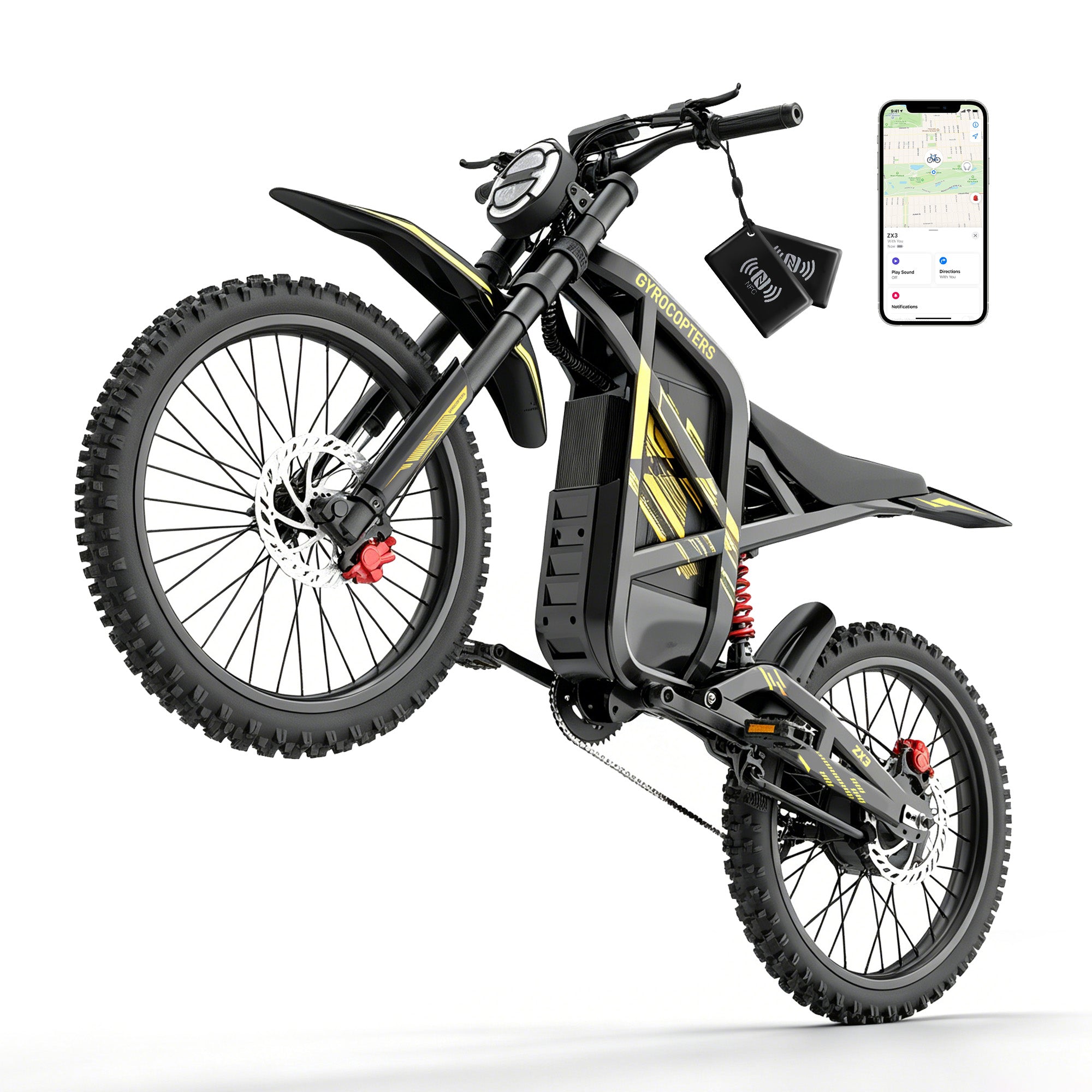 Gyrocopters ZX3 Electric Dirt Bike - 2800W Peak Power, 60 Km/h Max Speed