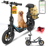 Trottinette électrique Gyrocopters Zeno | Moteur de 500 W (puissance maximale) | Vitesse de 25 km/h | Certification de sécurité UL2272 | Autonomie de 25 km | Siège à suspension | GPS | Régulateur de vitesse | Pliage rapide | Grand panier 