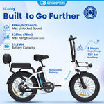 Re-Certified Gyrocopters iCaddy Foldable Electric Bike - 125 km PAS Range