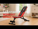 IMFIT Adjustable Workout Bench - Foldable Bench with Resistance Bands