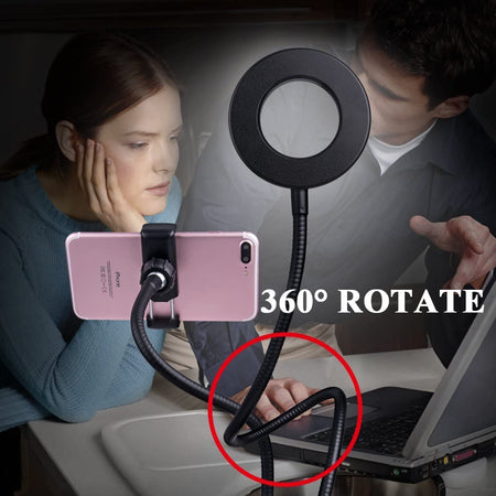 Desk Clip USB Ring Light, Desk Clip Ring Light, ring light, makeup ring light, selfie ring light, affordable ring light, portable ring light, yellow ring light, usb ring light, small ring, cheap ring light, bright ring light, smartphone ring light