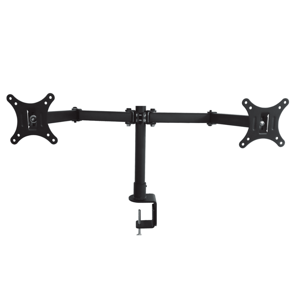 IMGadgets Dual Monitor Desk Mount | Fits 2 LCD LED Screens 13” to 32” inches, 5 °up and down tilt | 360°degree swivel | Holds up to 8kg per arm