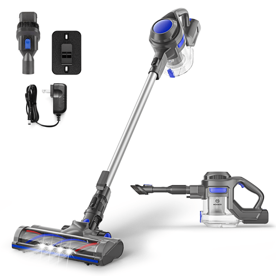 MOOSOO XL 4-in-1 Cordless Stick Vacuum Cleaner | 3.3 lb lightweight | 120 W Motor | 12 KPA Strong Suction | Fast Charging | Removable Battery