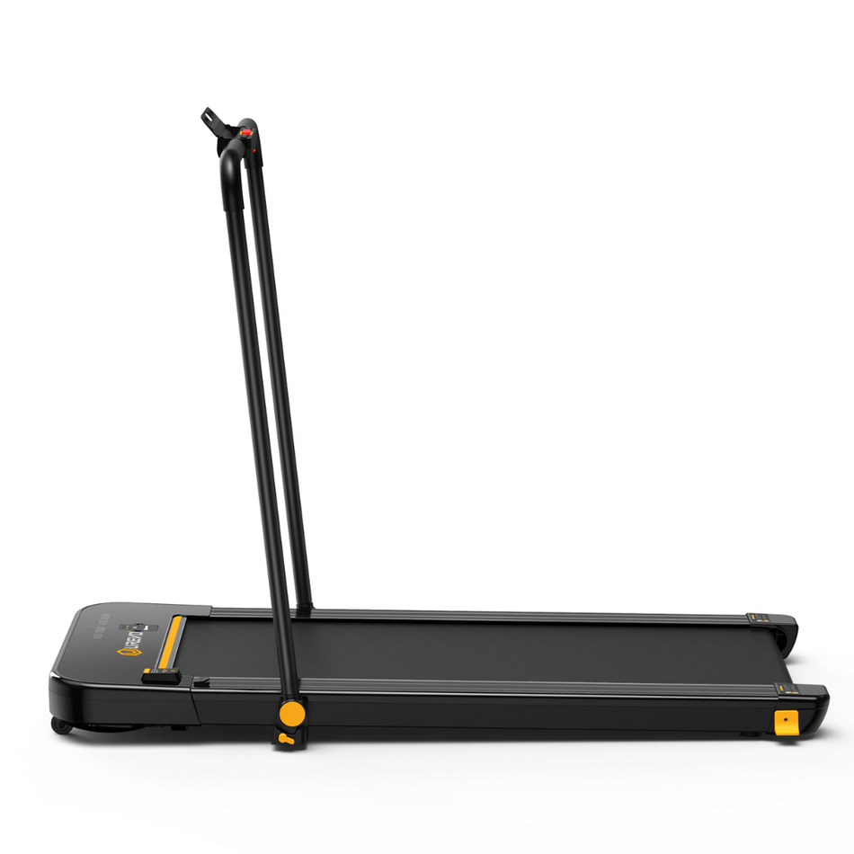 Urevo Strol Lite 2-in-1 Under Desk Treadmill  |2.5 HP Folding Electric Treadmill | Office and Home Treadmills| Jogging pad | LED and Remote Control