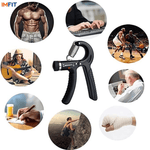 Renforceur de force de préhension | Entraîneur de force de préhension | Résistance réglable de 5 à 60 kg | Poignée antidérapante | Idéal pour les athlètes, les musiciens et la rééducation après une blessure à la main 