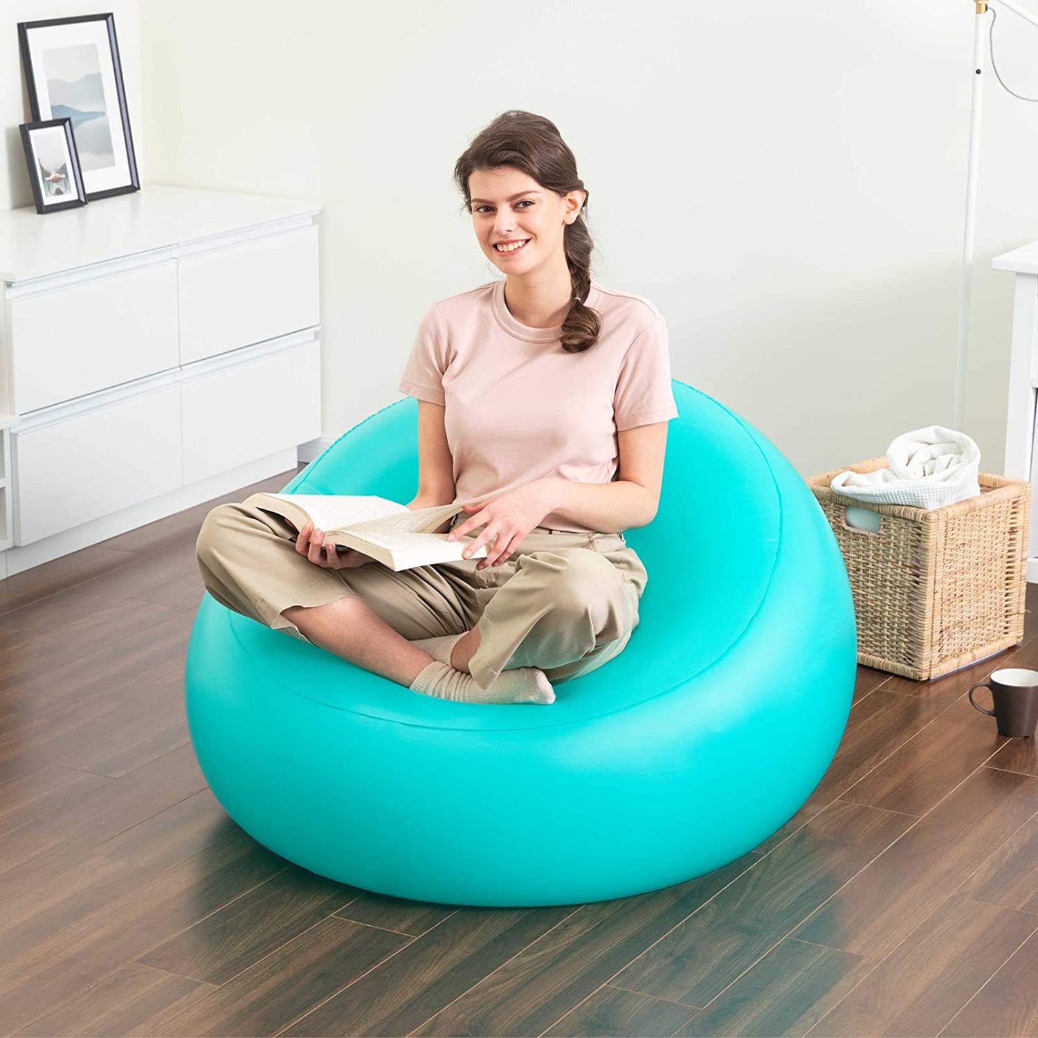 Bestway PoshPod Inflatable Chair For Pool or Indoor, inflatable chair for pool, lounge inflatable chair, bestway inflatable chair for inside, inflatable pod chair, multi-purpose inflatable chair, portable inflatable chair