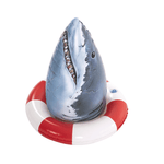 Piscine gonflable avec tour de surveillance pour enfants | Toboggan aquatique amovible et arroseur | Coussin de réception et sac de frappe flottant en forme de requin | 2,3 m x 2 m x 1,3 m