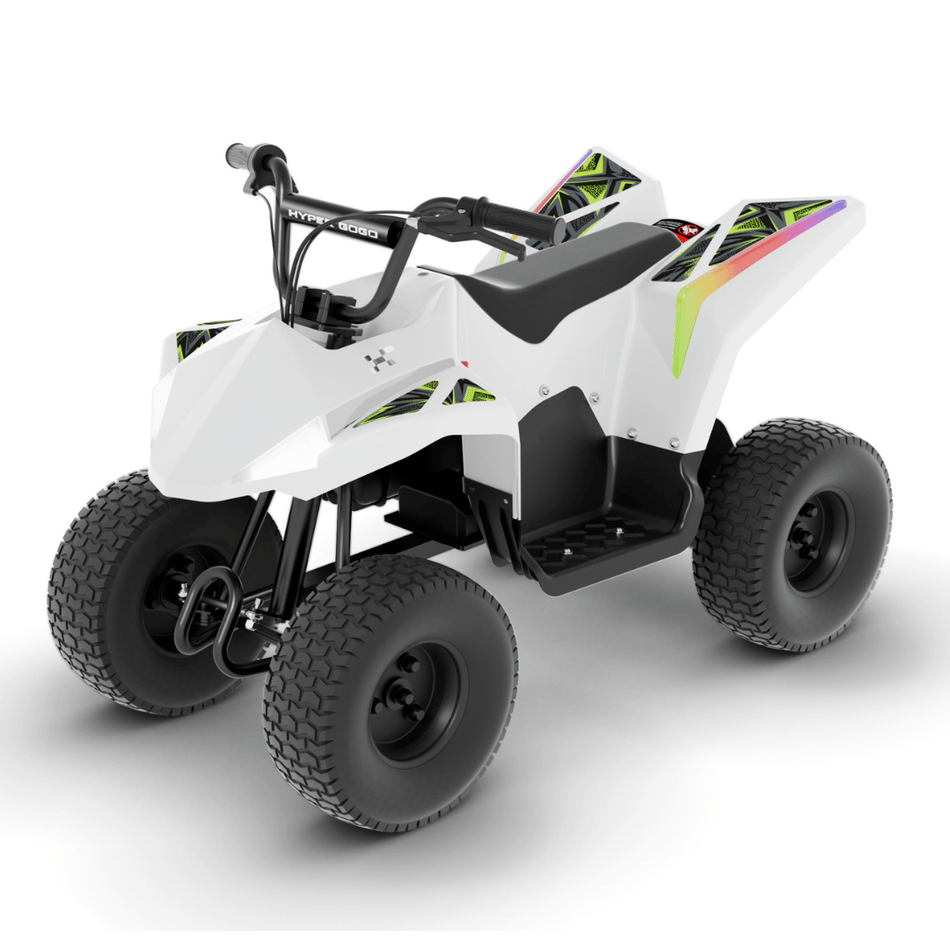 Hyper Quad Dirt ATV | Kids ATV Ages 12+ | Off-Road | 36V Electric 4-Wheeler with 350W Motor | LED lights | Bluetooth speakers and App | 3-Speed Modes | Ride on ATV 