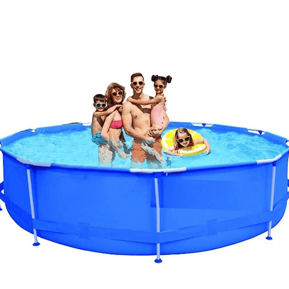 Avenli Deep Metal Frame Above Ground Swimming Pool Family Swimming Pool | Summer Pool for Kids & Adults | Backyard Pool | 11.9ft x 2.5ft