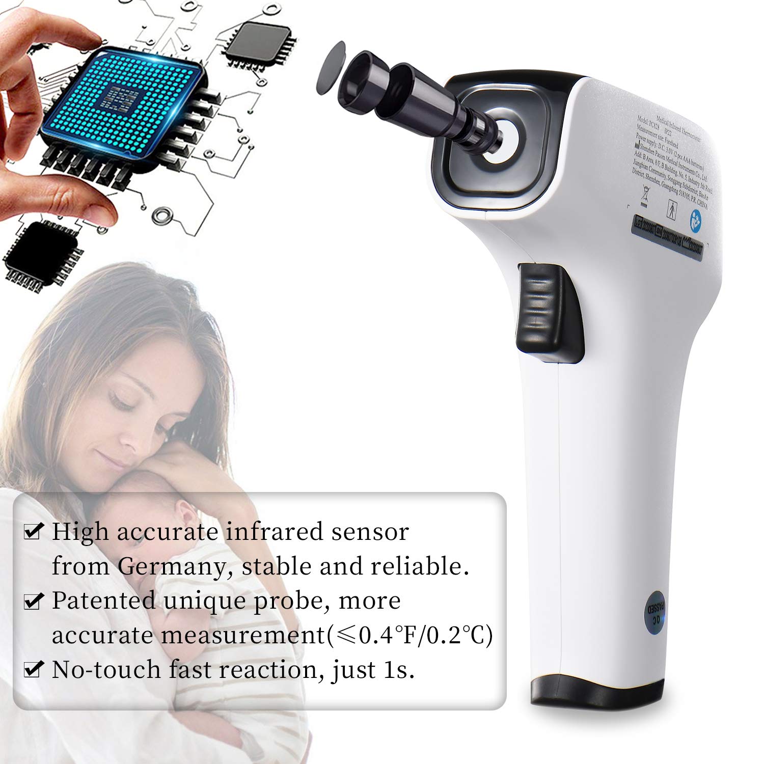 IMLoved Medical Grade Infrared Forehead Thermometer